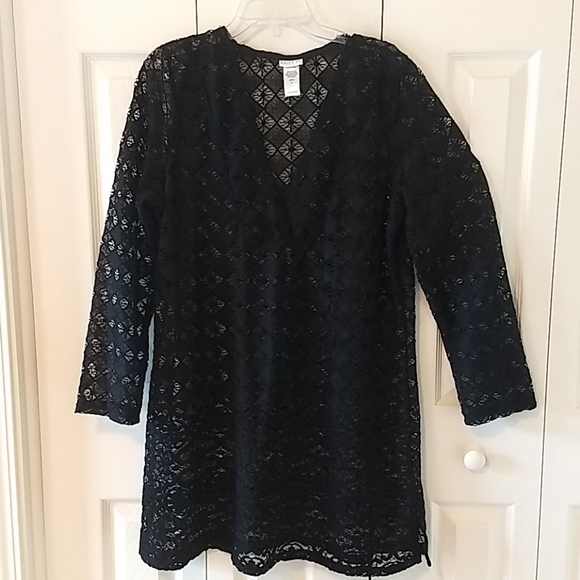 Dotti Other - BOHO LACE NWOT Black BEACH COVER UP 🌞🌞